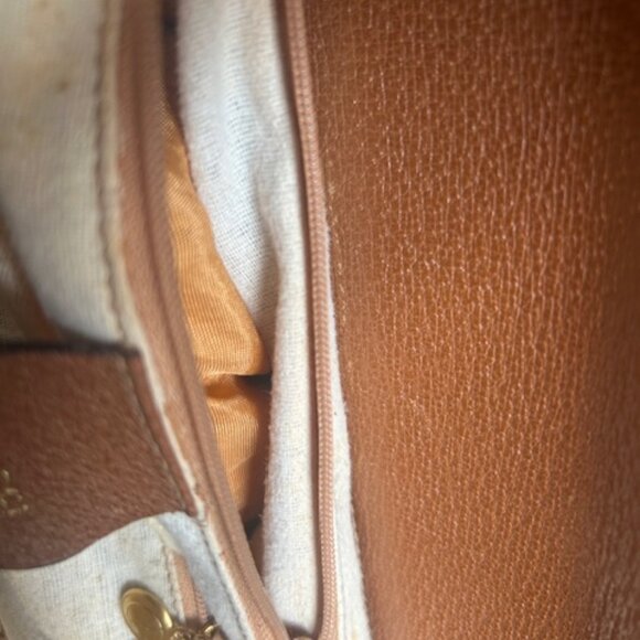 GUCCI VINTAGE DIANA LEATHER BAMBOO TOTE BAG - Picture 11 of 12